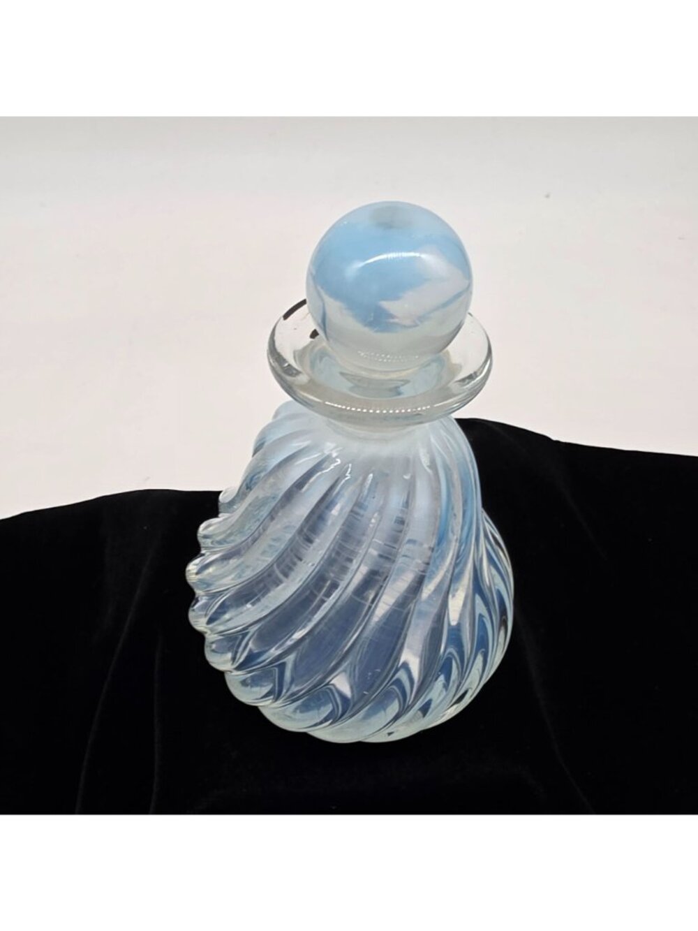 VTG MCM Murano Archimede Seguso Opalescent Blue Perfume Bottle - Picture 5 of 10